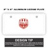 2" X 4" Aluminum License Plate  Thumbnail