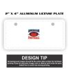 2" X 4" Aluminum License Plate  Thumbnail