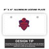 2" X 4" Aluminum License Plate  Thumbnail