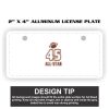 2" X 4" Aluminum License Plate  Thumbnail
