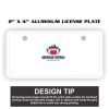 2" X 4" Aluminum License Plate  Thumbnail