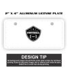 2" X 4" Aluminum License Plate  Thumbnail