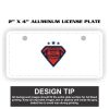 2" X 4" Aluminum License Plate  Thumbnail