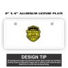 2" X 4" Aluminum License Plate  Thumbnail