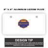 2" X 4" Aluminum License Plate  Thumbnail