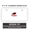 2" X 4" Aluminum License Plate  Thumbnail