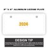 2" X 4" Aluminum License Plate  Thumbnail