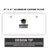 2" X 4" Aluminum License Plate  Thumbnail
