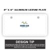 2" X 4" Aluminum License Plate  Thumbnail