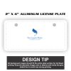 2" X 4" Aluminum License Plate  Thumbnail