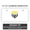 2" X 4" Aluminum License Plate  Thumbnail