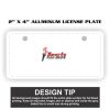 2" X 4" Aluminum License Plate  Thumbnail