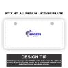 2" X 4" Aluminum License Plate  Thumbnail