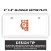 2" X 4" Aluminum License Plate  Thumbnail