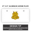2" X 4" Aluminum License Plate  Thumbnail
