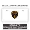 2" X 4" Aluminum License Plate  Thumbnail
