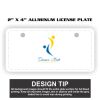2" X 4" Aluminum License Plate  Thumbnail