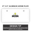 2" X 4" Aluminum License Plate  Thumbnail