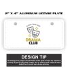 2" X 4" Aluminum License Plate  Thumbnail
