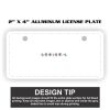 2" X 4" Aluminum License Plate  Thumbnail