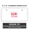 2" X 4" Aluminum License Plate  Thumbnail