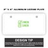 2" X 4" Aluminum License Plate  Thumbnail