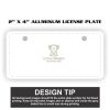 2" X 4" Aluminum License Plate  Thumbnail
