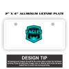 2" X 4" Aluminum License Plate  Thumbnail