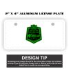2" X 4" Aluminum License Plate  Thumbnail