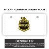 2" X 4" Aluminum License Plate  Thumbnail