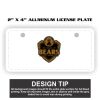 2" X 4" Aluminum License Plate  Thumbnail