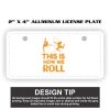 2" X 4" Aluminum License Plate  Thumbnail