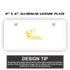 2" X 4" Aluminum License Plate  Thumbnail