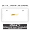 2" X 4" Aluminum License Plate  Thumbnail