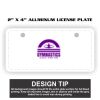 2" X 4" Aluminum License Plate  Thumbnail