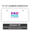 2" X 4" Aluminum License Plate  Thumbnail