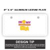 2" X 4" Aluminum License Plate  Thumbnail
