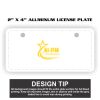 2" X 4" Aluminum License Plate  Thumbnail