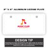 2" X 4" Aluminum License Plate  Thumbnail