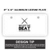 2" X 4" Aluminum License Plate  Thumbnail