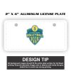 2" X 4" Aluminum License Plate  Thumbnail