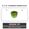 2" X 4" Aluminum License Plate  Thumbnail