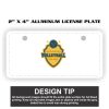 2" X 4" Aluminum License Plate  Thumbnail
