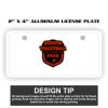 2" X 4" Aluminum License Plate  Thumbnail