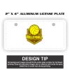 2" X 4" Aluminum License Plate  Thumbnail
