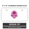 2" X 4" Aluminum License Plate  Thumbnail