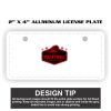 2" X 4" Aluminum License Plate  Thumbnail
