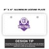 2" X 4" Aluminum License Plate  Thumbnail