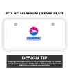 2" X 4" Aluminum License Plate  Thumbnail