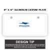 2" X 4" Aluminum License Plate  Thumbnail